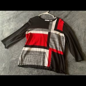 Black and red sweater